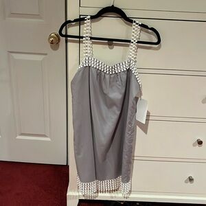 Grey dress - wire trim size 6